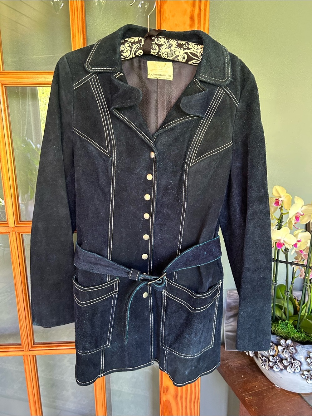Vintage 1970s Suede Belted Jacket